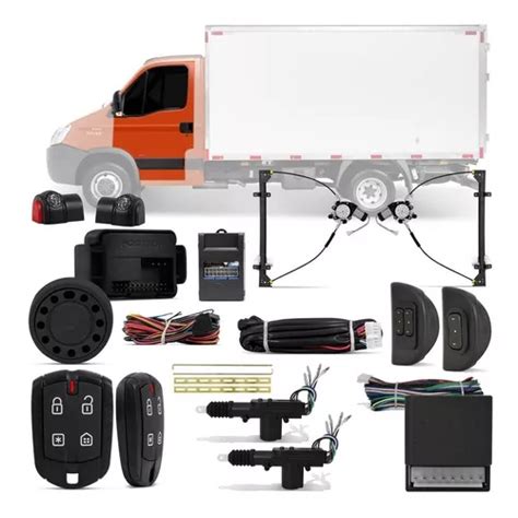 Kit Vidro Elétrico Caminhão Iveco Daily 2p Alarme Trava