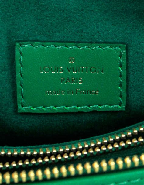 Louis Vuitton Emeraude Green Lambskin Embossed Monogram Coussin Bb