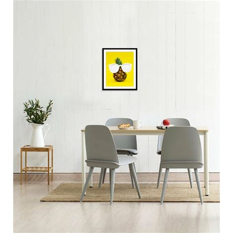 Brayden Studio Gerahmtes Poster Ananas Mit Sonnenbrille Wayfair De