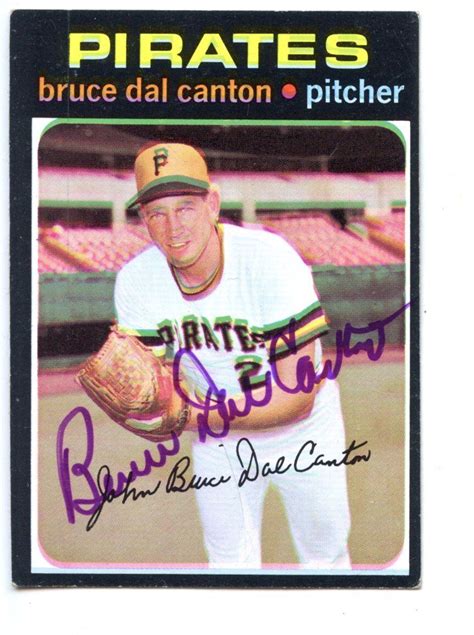 1971 Topps Baseball Card 168 Bruce Del Canton Autographed EXMT EBay