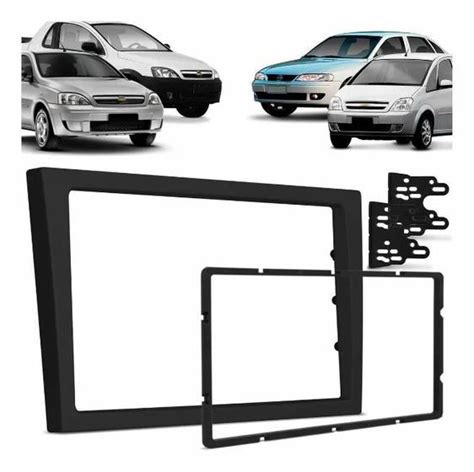 Moldura Painel Dvd Din Mp Central Multimidia Gm Chevrolet Corsa