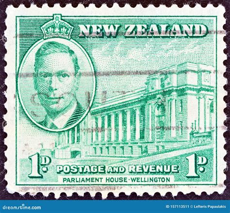 NEW ZEALAND CIRCA 1946 A Stamp Printed In New Zealand Shows King