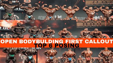 Mr Olympia 2022 Mens Open Bodybuilding First Callout Top 6 Athletes