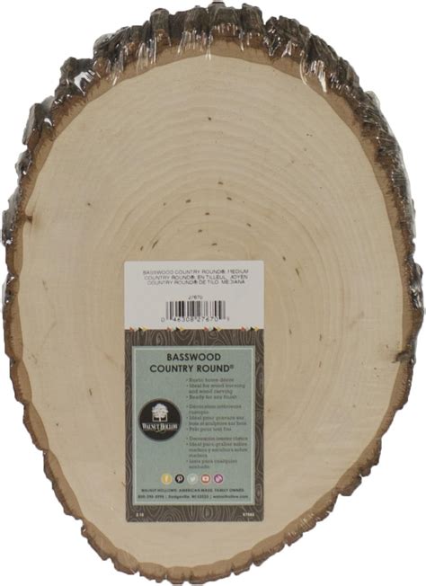 Walnut Hollow Basswood Country Round Medium For Woodburning Home Décor And Rustic