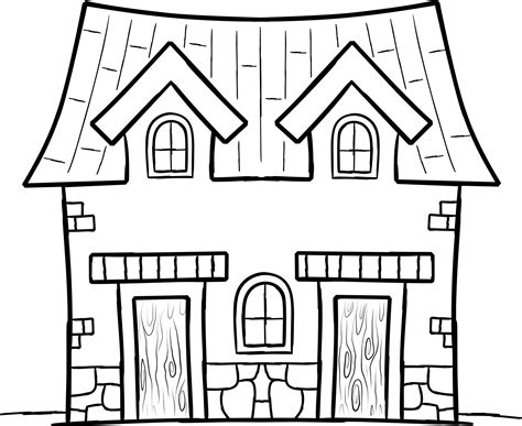 Old Houses Coloring Pages