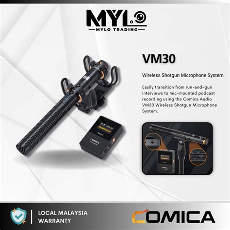 Comica Audio VM30 Wireless Shotgun Microphone System 2 4 GHz Shopee