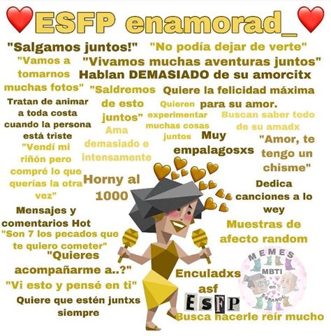 Esfp Enamoradx Temas De Psicologia Tipos De Personalidad 16