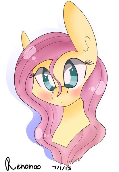 607719 Artist Bunxl Bust Derpibooru Import Fluttershy Looking At