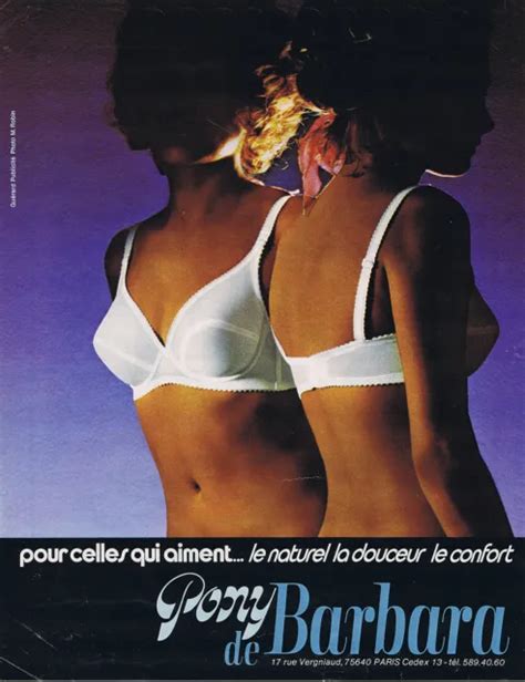 Publicite Advertising Barbara Soutien Gorge Pony Eur