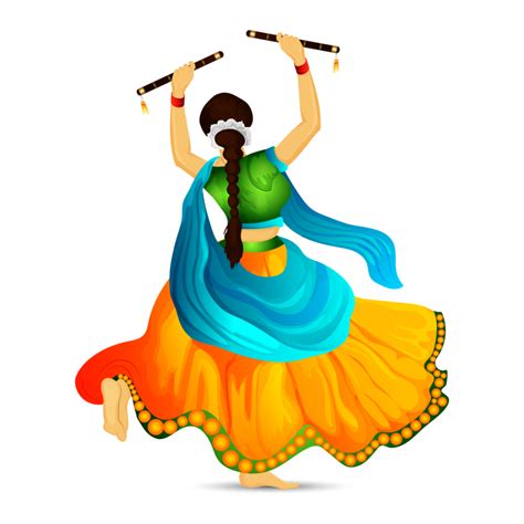 Dandiya girl illustration 11810757 PNG