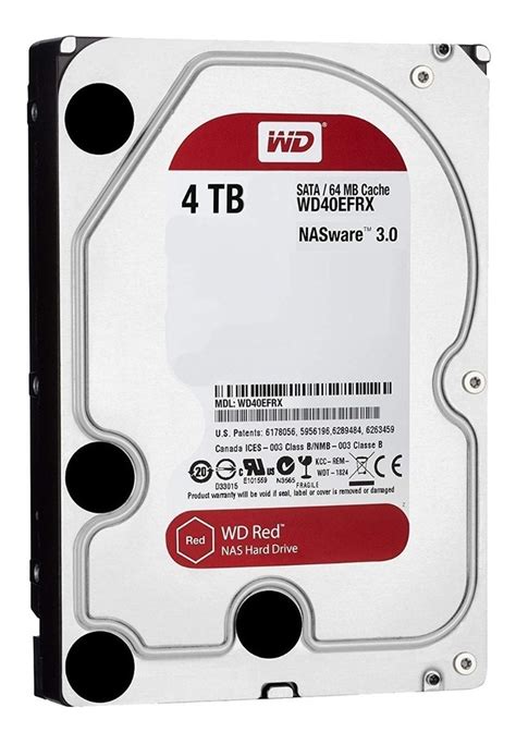 Disco Duro Interno Western Digital WD Red WD40EFRX 4TB Rojo En Precialo