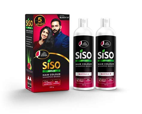 Black Liquid Siso 5 Minute Magic Hair Color Shampoo 200g Private Label