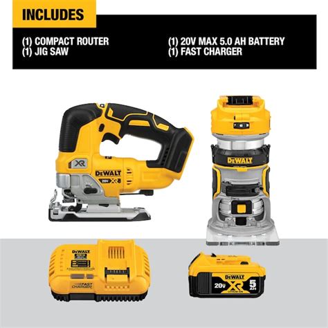 Dewalt Xr 2 Tool 20 Volt Max Brushless Power Tool Combo Kit 1 Battery