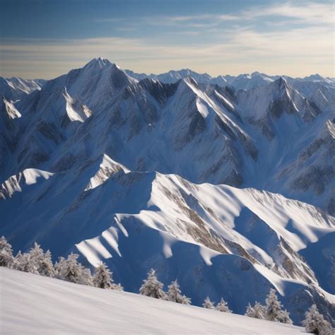 Premium AI Image | Snowy mountains