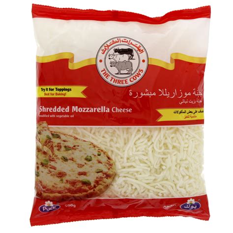 Puck Shredded Mozzarella Cheese 500 Gm - MercatCo