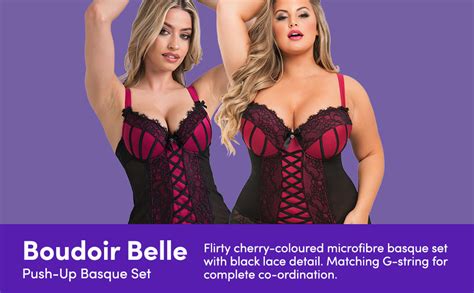 Lovehoney Lingerie Women S Boudoir Belle Push Up Basque Set Sexy