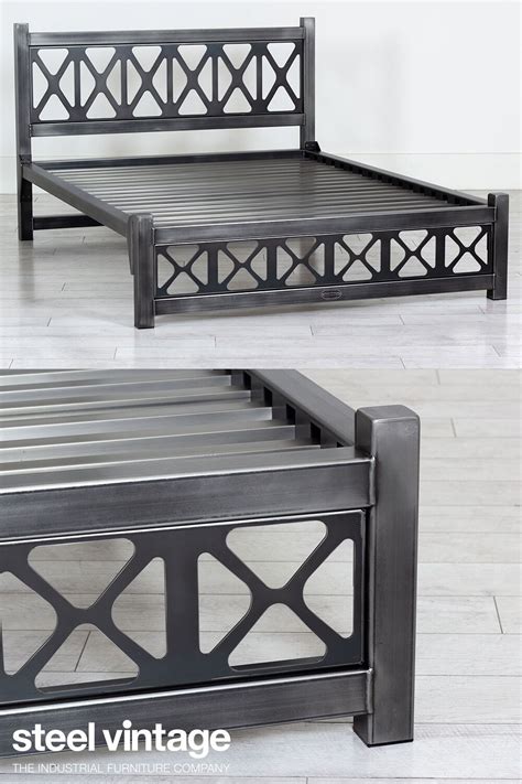 Industrial Style Beds Custom Sizes Available Steel Vintage Steel