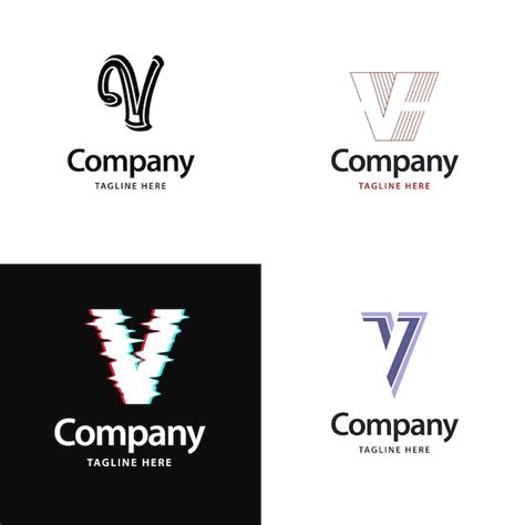 Lettre V Big Logo Pack Design Cr Ation De Logos Modernes Et Cr Atifs