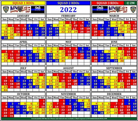 Nypd 2023 Rdo Calendar Printable Calendar 2023