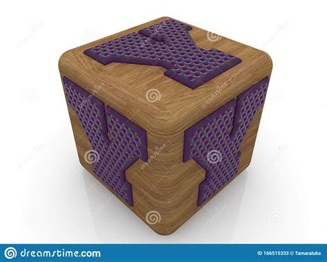 Cubo De Madeira De Brinquedo Com Letras Y Em Branco Ilustração Stock Ilustração De Brinquedo