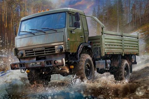 Zvezda 3692 Russian 2-Axle Military Truck K-4350 KamAZ 1:35 Збірна ...