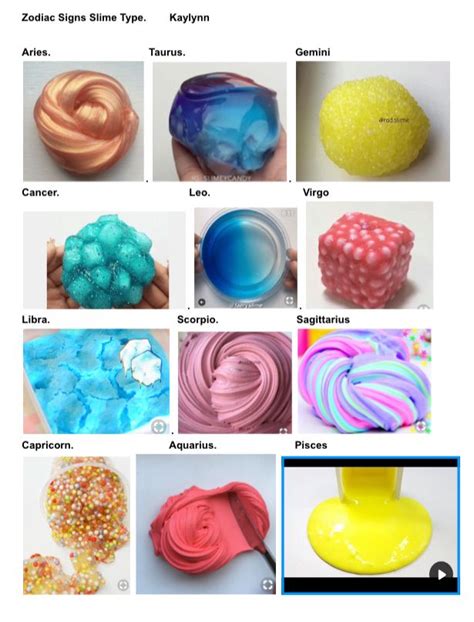 Zodiac Slime Types Kaylynn Zodiac Signs Colors Zodiac Sign Fashion