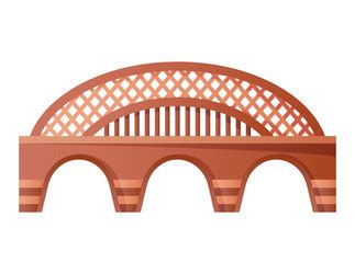 Bridge urban crossover architecture Royalty Free Vector