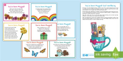 Free You Ve Been Mugged Printable Label Ideas For Staff Wellbeing