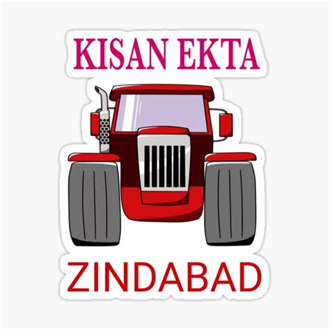 KISAN EKTA ZINDABAD Sticker For Sale By Fauzi11 Redbubble