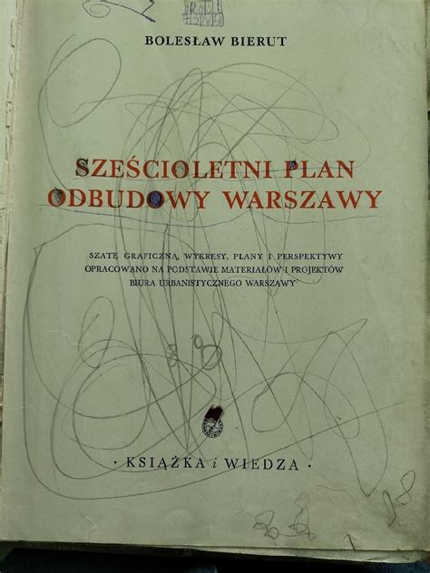 Sze Cioletni Plan Odbudowy Warszawy Bierut Widacz Kup Teraz Na