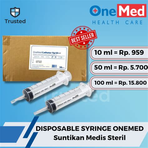 Jual Syringe Onemed Spuit Feeding Syringe Tanpa Jarum 50ml 100cc