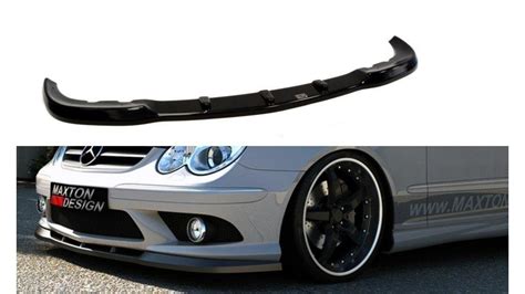 Front Splitter Mercedes Clk W For Amg Gloss Black Spoilering