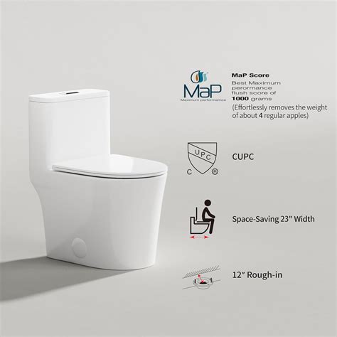 CANEST Compact One Piece Toilet for Bathrooms, Round Qatar | Ubuy