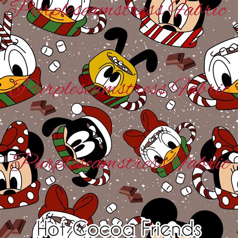Hot Cocoa Friends Purpleseamstress Fabric
