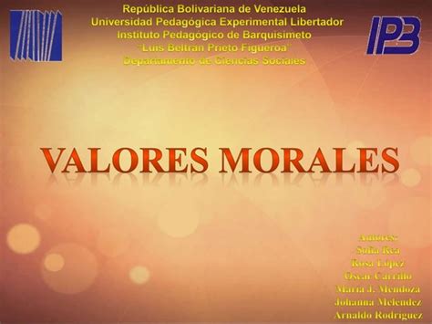 Valores Morales PPT