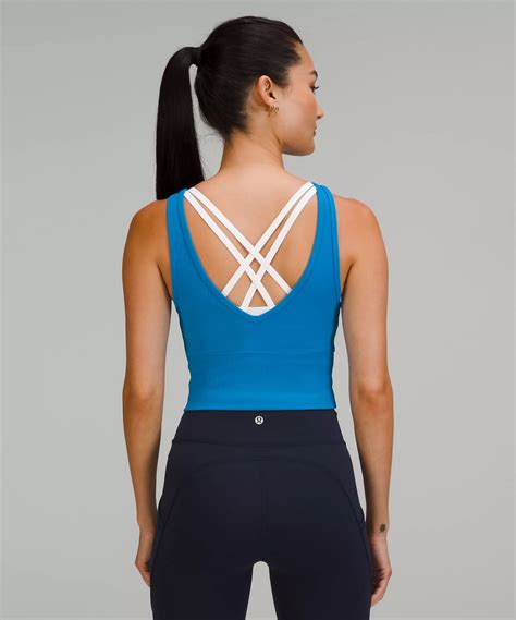 Lululemon Power Pivot Ribbed Tank Top In Poolside Modesens