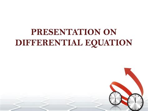 Solution Ppt On Differential Equations Studypool