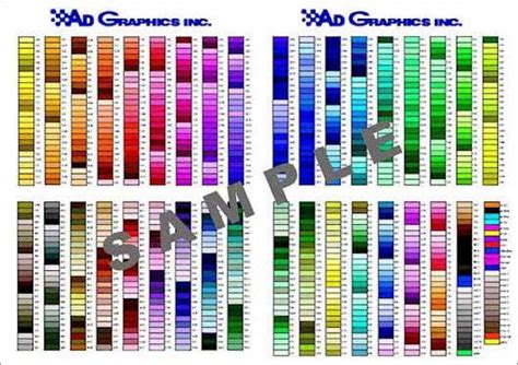 Cmyk Sublimation Color Chart Ponasa