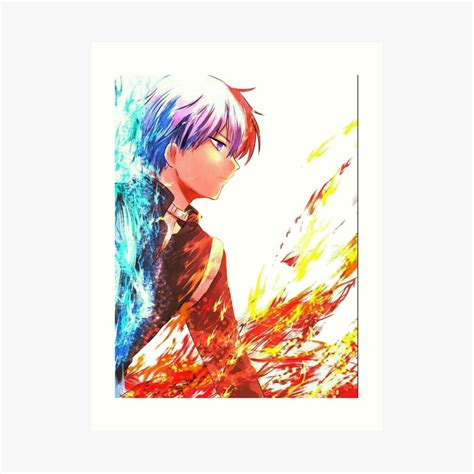 Between Fire And Ice My Hero Academia Art Print By Goblaysan