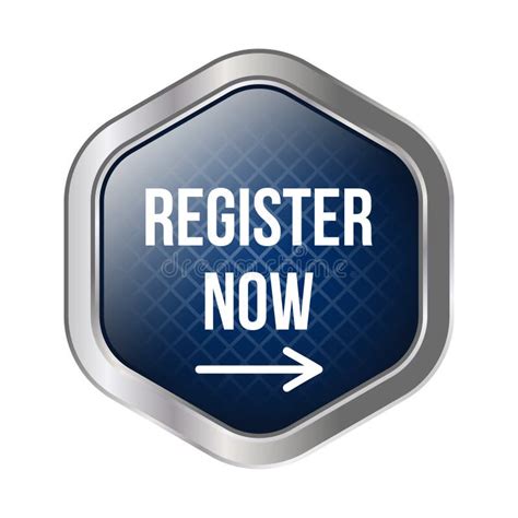 Register Now Badge With Megaphone Banner Label Marketing And