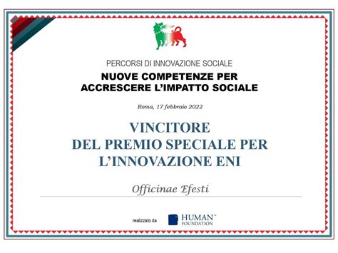 Vincitori Dei Percorsi Di Innovazione Sociale Della Human Foundation