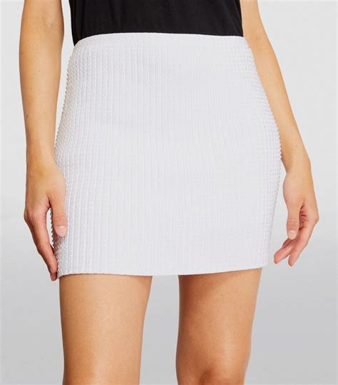 Womens Alexander Wang White Crystal Embellished Mini Skirt Harrods Uk