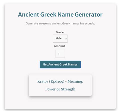 The Official Ancient Greek Name Generator: Best Name Now