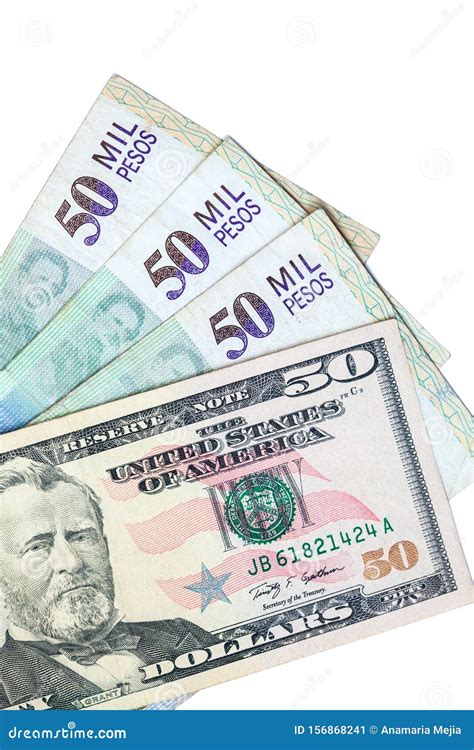 Exchange Rate Between Us Dollar And Colombian Peso In 2019 Stock Image