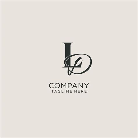 Monograma De Letras Iniciales Ld Con Elegante Estilo De Lujo Identidad Corporativa Y Logotipo