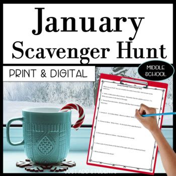 Virtual and In person January Scavenger Hunt Activities by Just Add Students