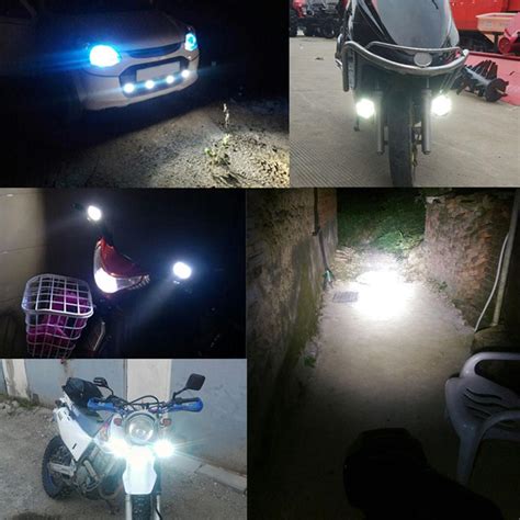 Buy 2pcs CNSUNNYLIGHT 1000LM Motorcycle 6LED Headlights Scooter Fog