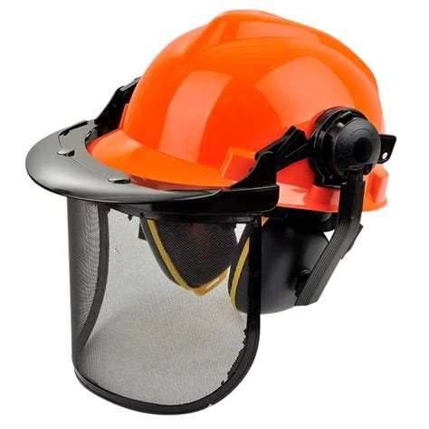 Forestry Safety Helmets With Protective Covers And Earmuffs Industrial
