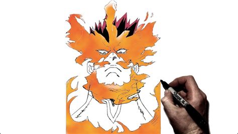 How To Draw Endeavor Step By Step My Hero Academia Youtube