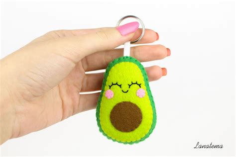 Avocado Portachiavi Feltro Cuoca Regalo Per Lei Fatto A Etsy Italia